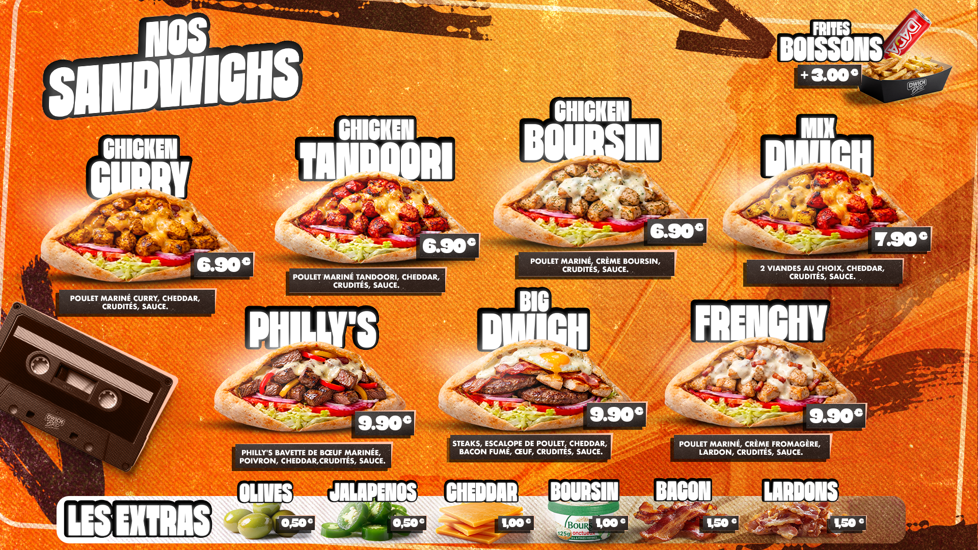 Dwich Bro — Menuboard 1